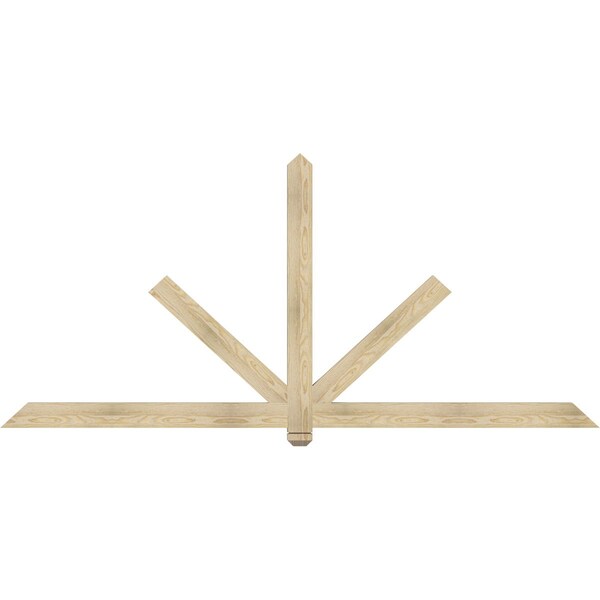 Ekena Millwork Kennewick Rough Sawn Timber Gable Bracket, Douglas Fir, 96"W x 44"H x 2"D x 4"F, 11/12 Pitch GBW096X44X0204KEN00RDF - main